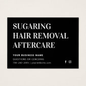 Guide de soins après sugaring Luxe Noir Classique (Devant)