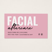 Guide de soins après un traitement facial moderne (Devant)