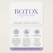 Guide de soins minimaux après Botox Violet (Devant & derrière)
