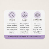 Guide de soins minimaux après Botox Violet (Dos)