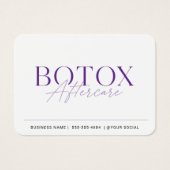 Guide de soins minimaux après Botox Violet (Devant)