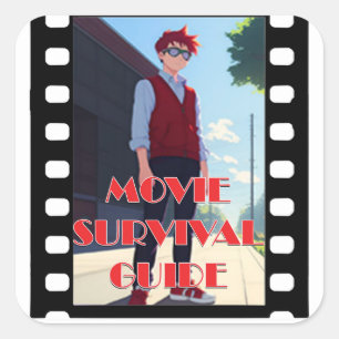 Guide de survie vidéo Sticker Carré Mascot