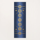 Guide de tapis de yoga 7 Chakras design en or (Dos)