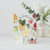 Guide d'hiver des produits frais Carte postale (Debout devant)
