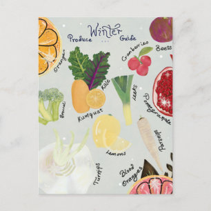 Guide d'hiver des produits frais Carte postale