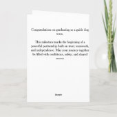 Guide Dog Graduation Congratulations Card Kaart (Achterkant)
