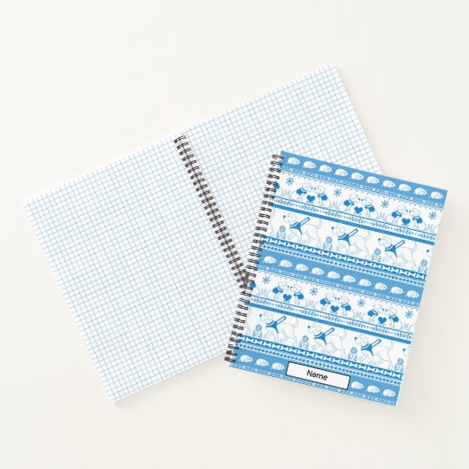 Guide Dog Tale Lab Patroon - Blauw - Notitieboek (Binnen)