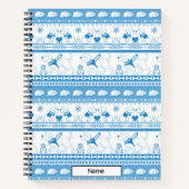 Guide Dog Tale Lab Patroon - Blauw - Notitieboek (Voorkant)