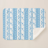 Guide Dog Tale Labs Patroon - Blauw - Sherpa Deken (Voorkant (horizontaal))