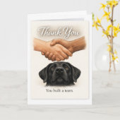 Guide Dog Team Thank You – You Built a Team Card Kaart (Gele Bloem)