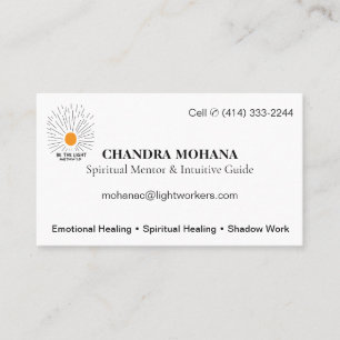 Guide du mentor spirituel Carte de visite d'info