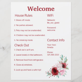 Guide du Modèle d'Affiches de bienvenue Airbnb Vrb