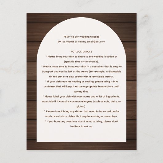 Guide du Modèle Rustique POTLUCK (Dos)