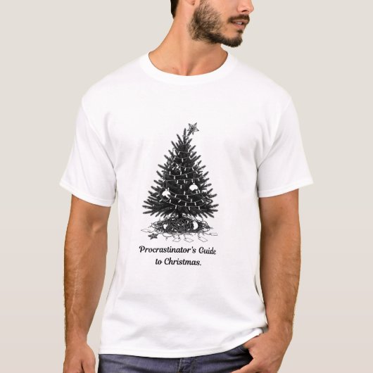 Guide du procrastinateur T-Shirt de Noël (Devant)