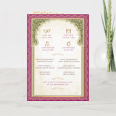 Guide du programme de cérémonie de mariage indien (Dos)