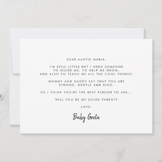 Guide du script mûr carte photo de proposition par (Dos)