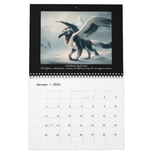 Guide Illustré Du Calendrier Des Gryphiformes (Jan 2026)