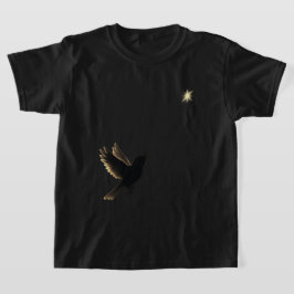 Guided by Light – Silhouette Bird and Star T-shirt