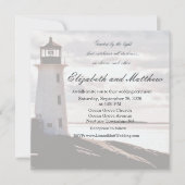 Guided by the Light Lighthouse Wedding Invitation (Devant)