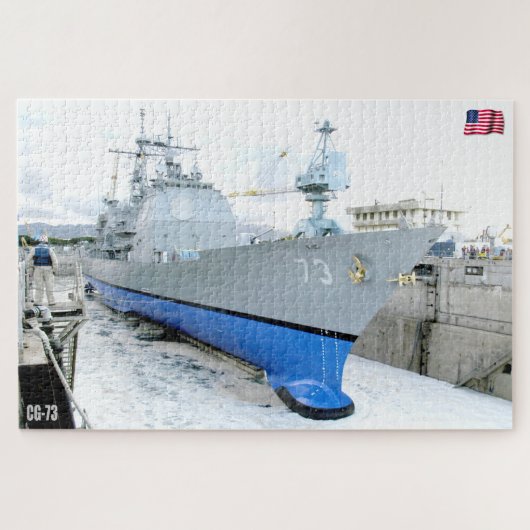 GUIDED-MISSILE CRUISER - CG-73 (20x30 INCH) Legpuzzel (Horizontaal)