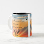"Guidez le coucher de soleil" Mug inspirationnel (Devant gauche)