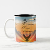 "Guidez le coucher de soleil" Mug inspirationnel (Gauche)