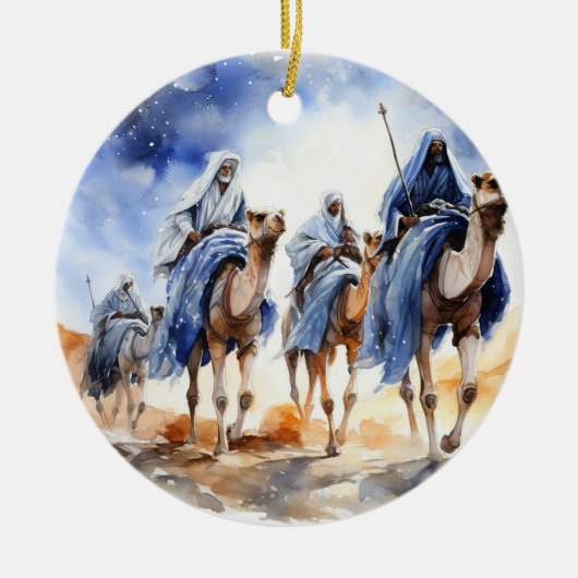 Guiding Star - Drie Wise Mannen Ornament" Keramisch Ornament (Voorkant)
