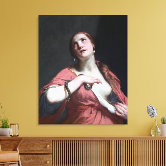 Guido Cagnacci De dood van Cleopatra Canvas Afdruk (Insitu (Woonkamer))