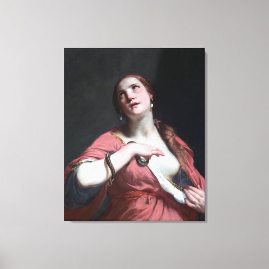 Guido Cagnacci De dood van Cleopatra Canvas Afdruk (Voorkant)