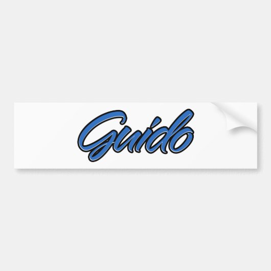 Guido Nom bleu Autoaufkleber Sticker (Devant)