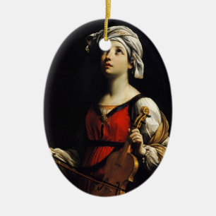 Guido Reni- St Cecilia Keramisch Ornament