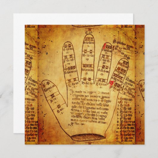Guidonian Hand (eind 15e eeuw) (Voorkant / Achterkant)