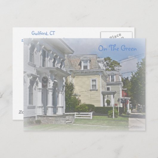 Guilford Sur La Carte Green Post (Devant / Derrière)