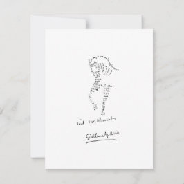 Guillaume Apollinaire, Calligramme Cheval Notitiekaartje