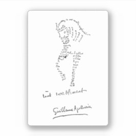 Guillaume Apollinaire, Calligramme Cheval Sticker