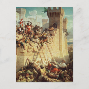 Guillaume de die Clermont Ptolemais verdedigen Briefkaart