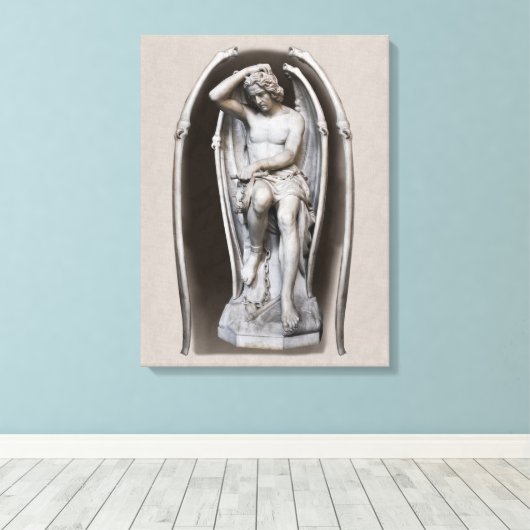 Guillaume Geefs Lucifer CC0288 24-inch 61 cm Canvas Afdruk (Insitu (Houten vloer))