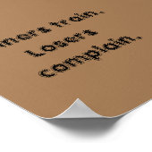 Guillemets Motivation GYM Et Poster Brown léger (Coin)