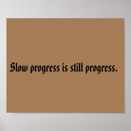 Guillemets Motivation GYM Et Poster Brown léger (Devant)