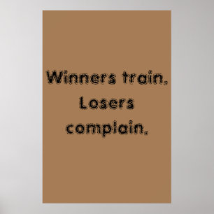 Guillemets Motivation GYM Et Poster Brown léger