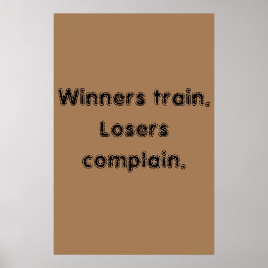 Guillemets Motivation GYM Et Poster Brown léger (Devant)