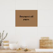 Guillemets Motivation GYM Et Poster Brown léger (Cuisine)
