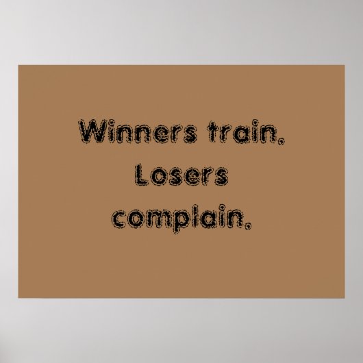 Guillemets Motivation GYM Et Poster Brown léger (Devant)