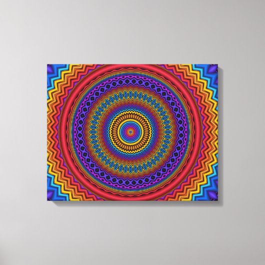 Guilloché Spirograph Wrapped Canvas Afdruk (Voorkant)