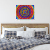 Guilloché Spirograph Wrapped Canvas Afdruk (Insitu (Slaapkamer))