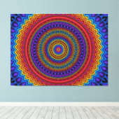 Guilloché Spirograph Wrapped Canvas Afdruk (Insitu (Houten vloer))