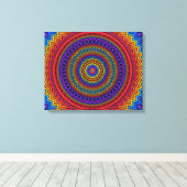 Guilloché Spirograph Wrapped Canvas Afdruk (Insitu (Houten vloer))