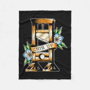 Guillotine Traditioneel Tattoo Funny Chin Up Sarca Fleece Deken