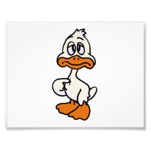 Guilty duck cartoon   achtergrondkleur kiezen foto afdruk