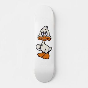 Guilty duck cartoon   achtergrondkleur kiezen skateboard